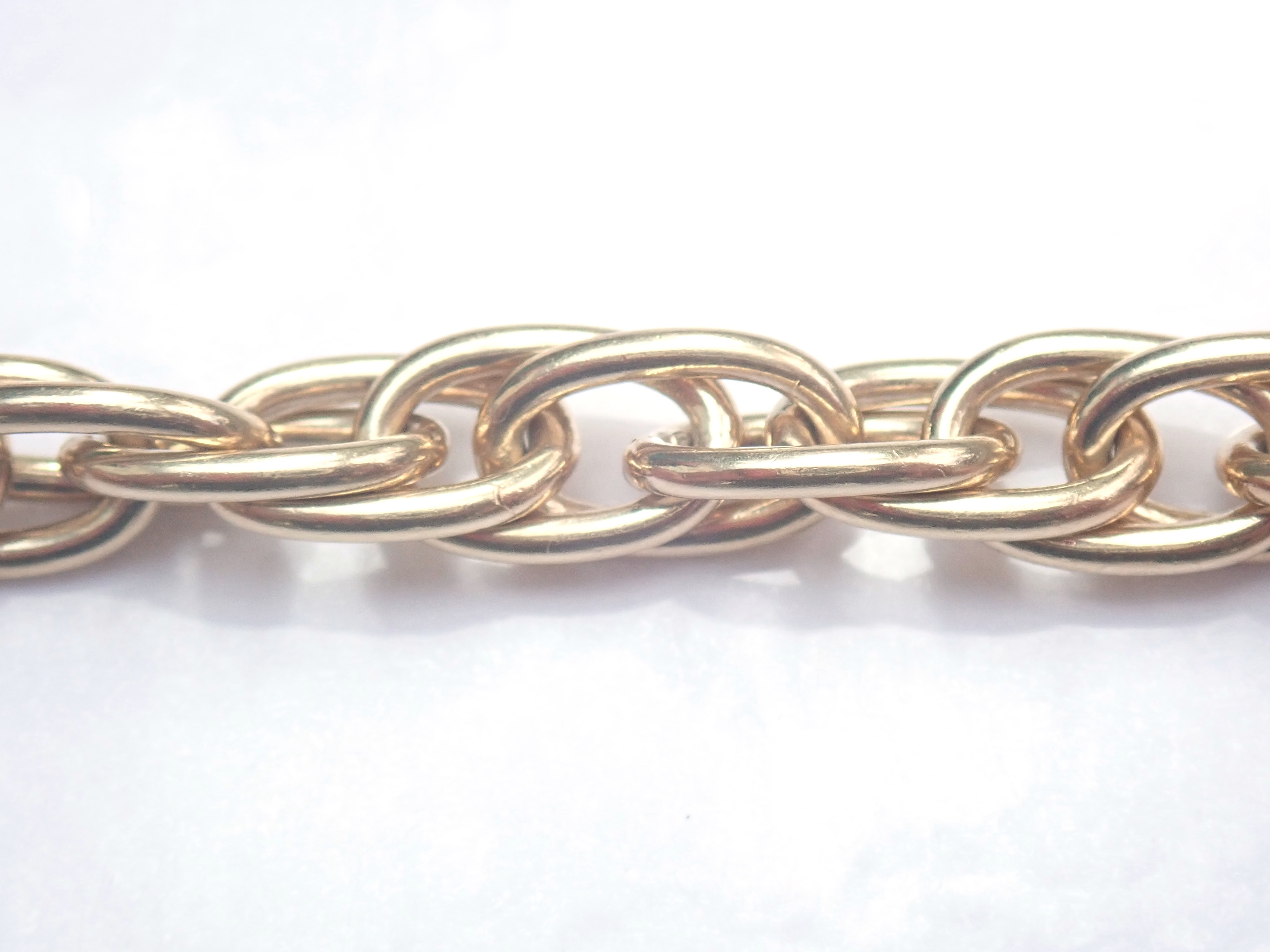 Solid 9ct Yellow Gold Double Link Bracelet 7.5 Inch 19cm 22.2 Grams #420
