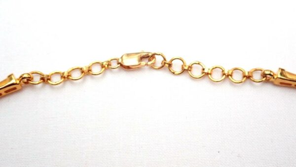 22 Carat Yellow Gold Cubic Zirconia Lady's Choker Necklace 32gms 17 Inch4