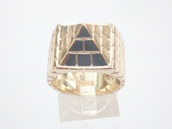 Gold Pyramid Ring