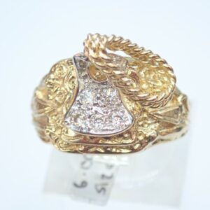 Solid Gold Saddle Ring
