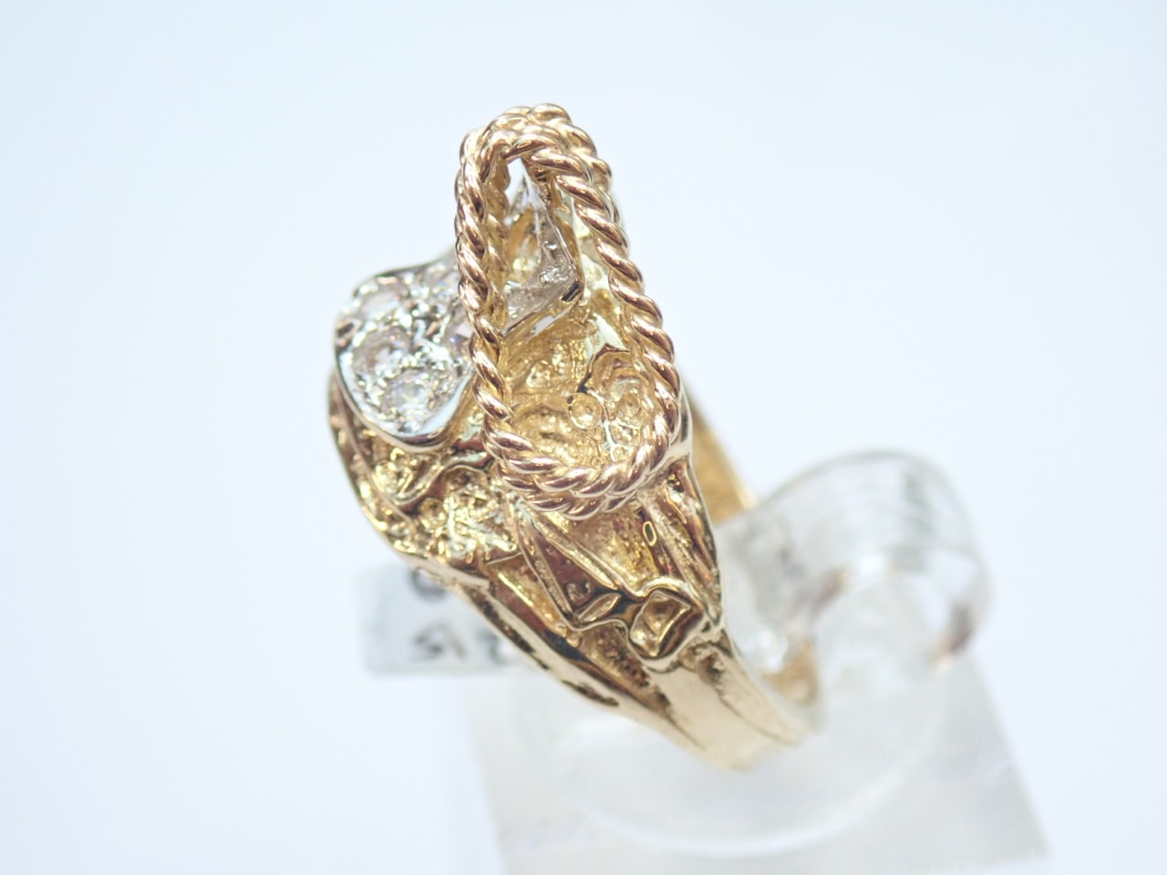 Solid Gold Saddle Ring