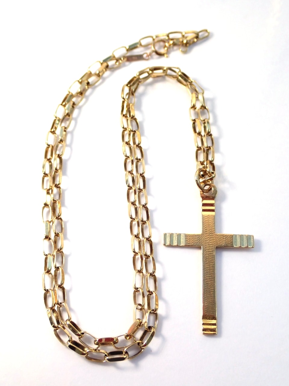 9K Gold Cross Crucifix Pendant