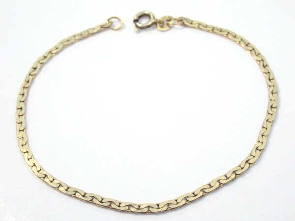 Fancy Linked 9K Gold Bracelet - Anklet 7" 2.7grams