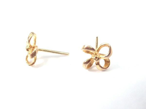 9ct Quad looped Earrings & Butterfly's Solid Gold 375 1.1 grams