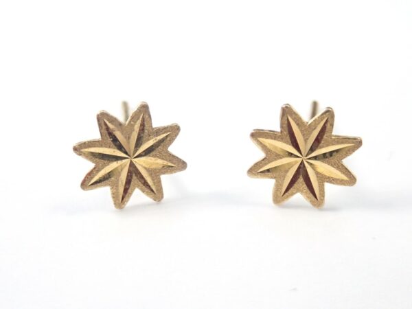 9ct Gold Star Earrings & Butterfly's Solid 375 0.70grams