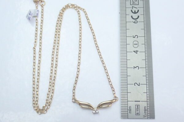 9ct Gold Diamond Trio Pendant 0.15tdw - 18 inch Belcher Chain