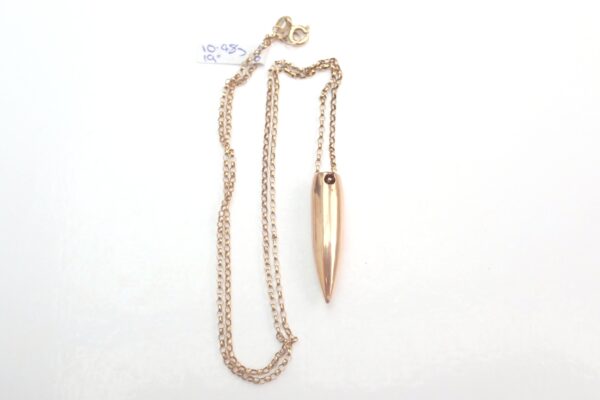 Handmade! 7.12mm NATO Bullet Solid 9ct Gold 19 inch Chain