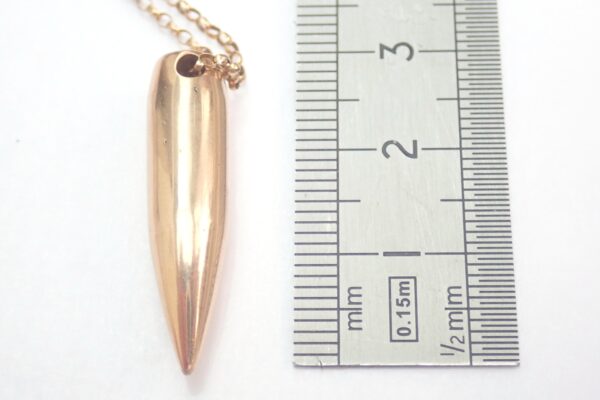 Handmade! 7.12mm NATO Bullet Solid 9ct Gold 19 inch Chain