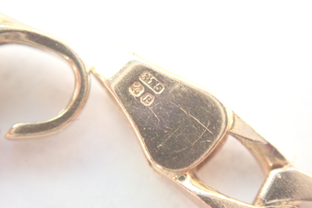 Figaro Linked Bracelet 9ct Gold 7.5 inch 6.0 grams