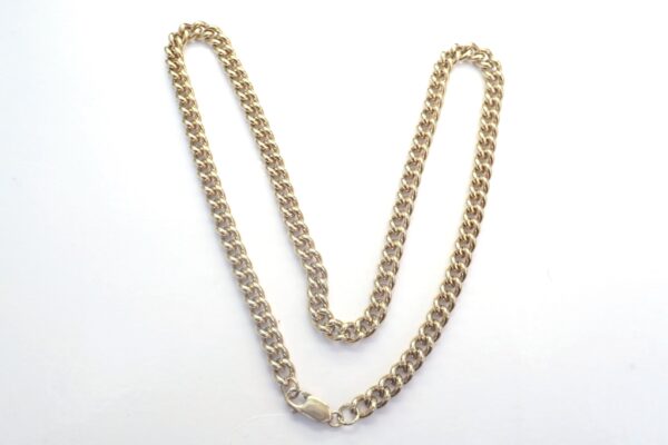 9ct 375 Yellow Gold Curb Chain 18.5 Inches 52.3 grams