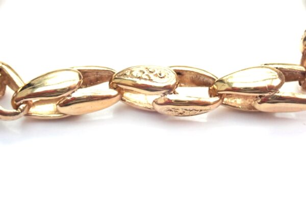 Tulip Chain Bracelet 9ct Gold 9 inch  37 grams #800