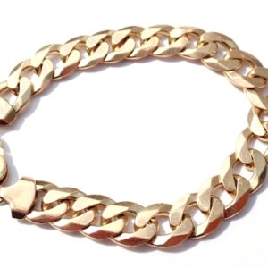 Curb Chain Bracelet 375 Yellow Gold 9 inch 43grams