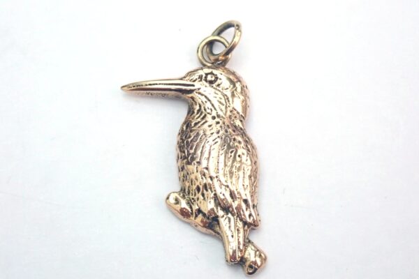 Gold Kingfisher Kookaburra 375 9ct Gold Pendant