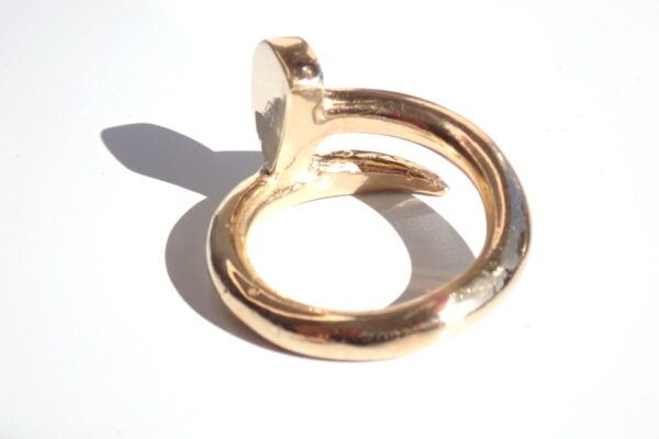 Carti£r Style Solid 9ct Gold Nail Ring