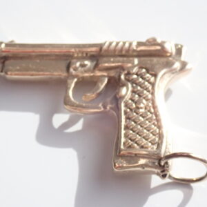 375 9ct Yellow Gold Pistol Gun Pendant