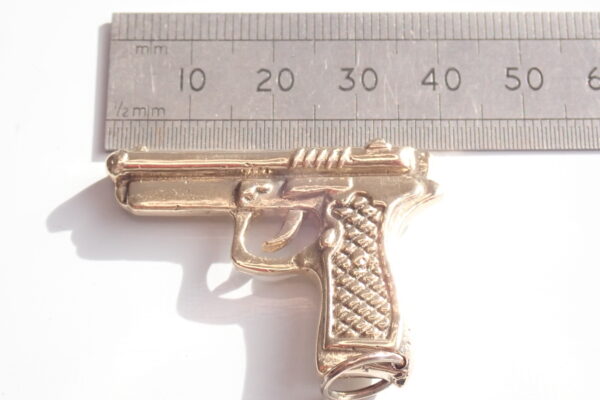 375 9ct Yellow Gold Pistol Gun Pendant
