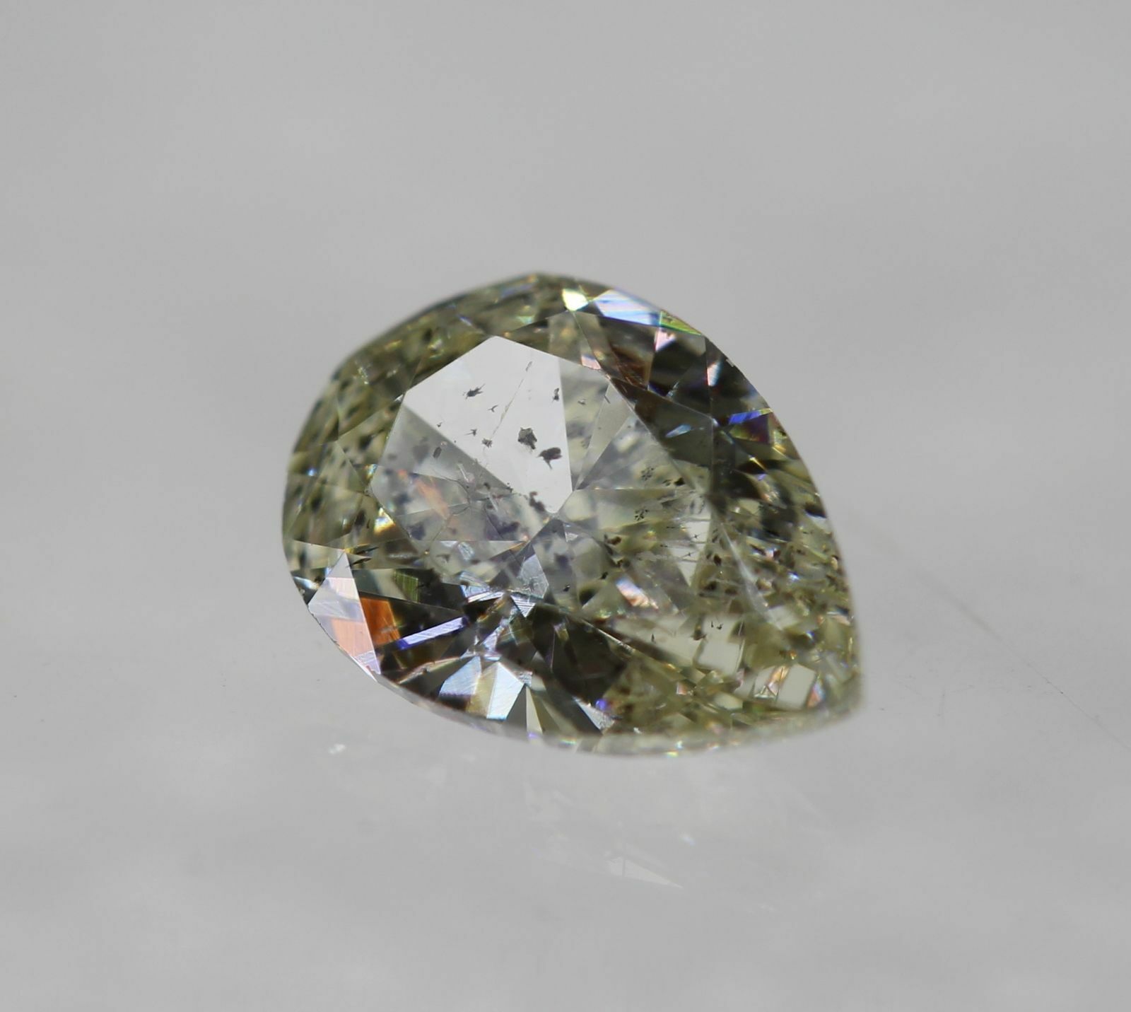 0 33 Carat K Color Si2 Pear Certified Natural Diamond 3 97x5 93mm Ex Vg 47 Diamonds Gems